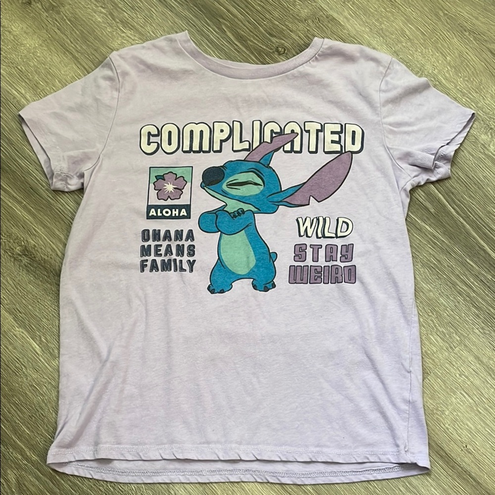 🌹 Disney Stitch Complicated lavender t-shirt size xs